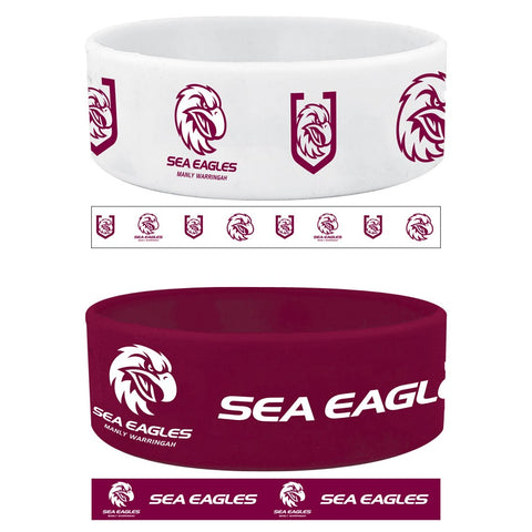 Manly Sea Eagles NRL Set of 2 Supporter Wristbands