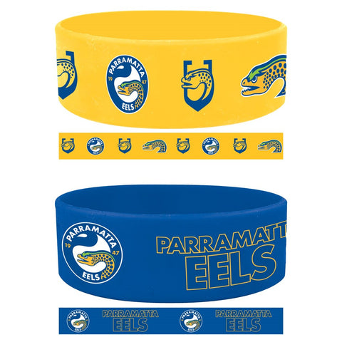 Parramatta Eels NRL Set of 2 Supporter Wristbands