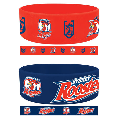 Sydney Roosters NRL Set of 2 Supporter Wristbands