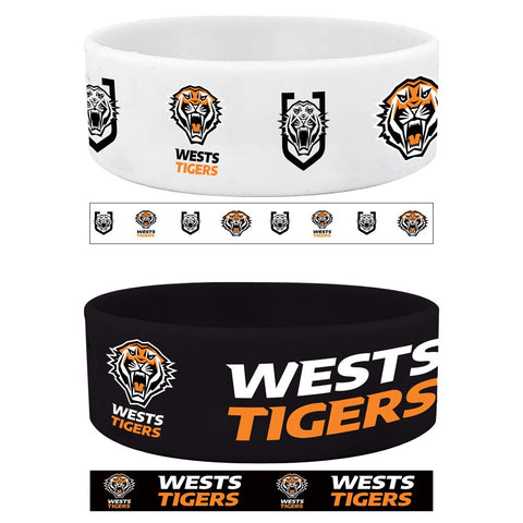 Wests Tigers NRL Set of 2 Supporter Wristbands