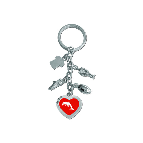 Redcliffe Dolphins NRL Charm Keyring