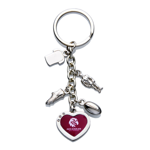 Manly Warringah Sea Eagles NRL Charm Keyring