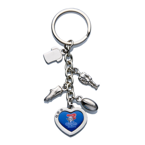 Newcastle Knights NRL Charm Keyring