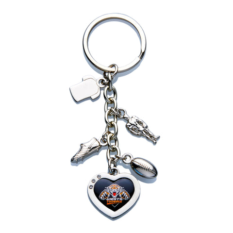 Wests Tigers NRL Charm Keyring