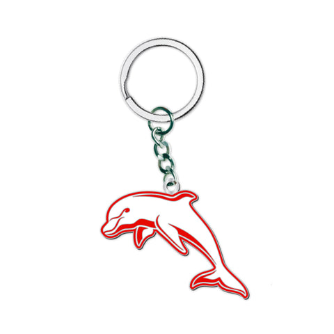 Redcliffe Dolphins NRL Metallic Logo Keyring