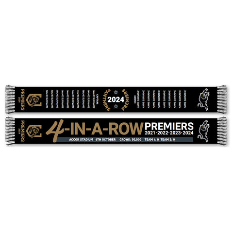 PREORDER - Penrith Panthers NRL 2024 Premiers Mens Adults Scarf