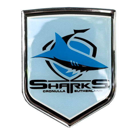 Cronulla Sharks NRL Premium Chrome Logo Decal Sticker