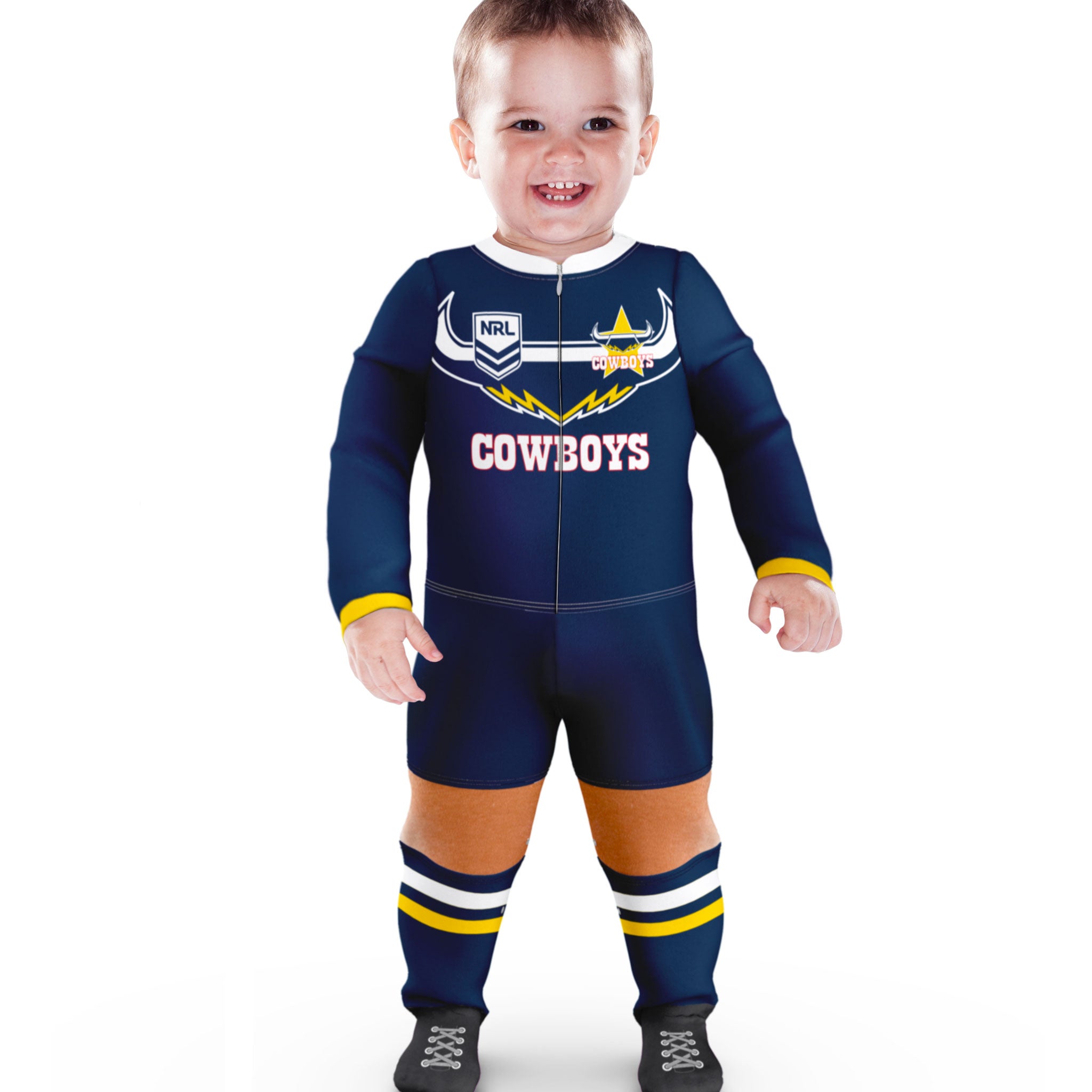 North Queensland Cowboys NRL Baby Infant Romper Jumpsuit