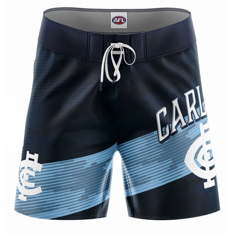 Carlton Blues Mens Adults Barrel Boardies Board Shorts