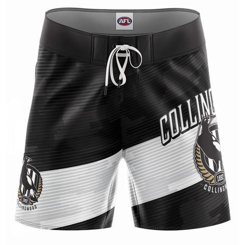 Collingwood Magpies Mens Adults Barrel Boardies Board Shorts