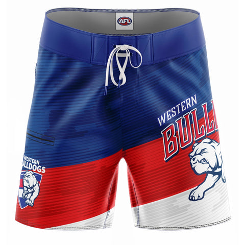 Western Bulldogs Mens Adults Barrel Boardies Board Shorts