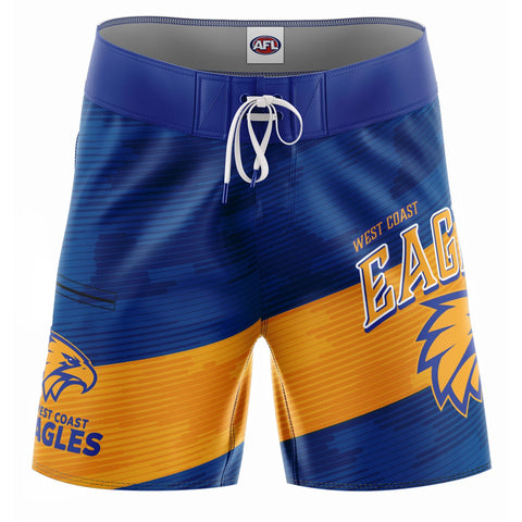 West Coast Eagles Mens Adults Barrel Boardies Board Shorts