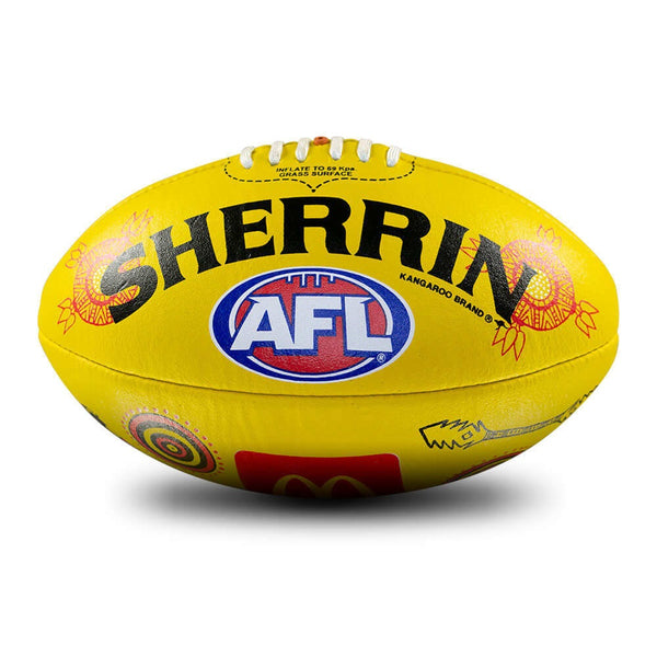 Sherrin 2023 SDNR Split Leather Indigenous Football size 5