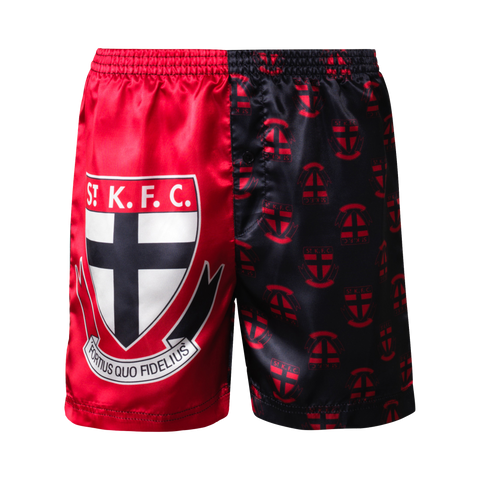 St Kilda Saints Youths Kids Satin Boxer Shorts