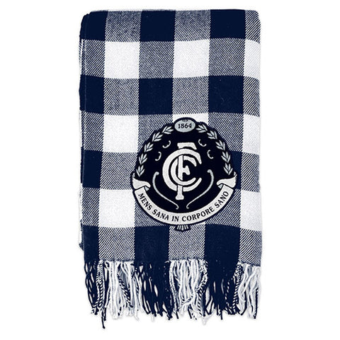 Carlton Blues Tartan Throw Rug Blanket