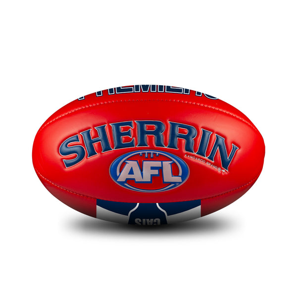 Geelong Cats 2022 Premiers Sherrin Super Soft Touch Red Football size