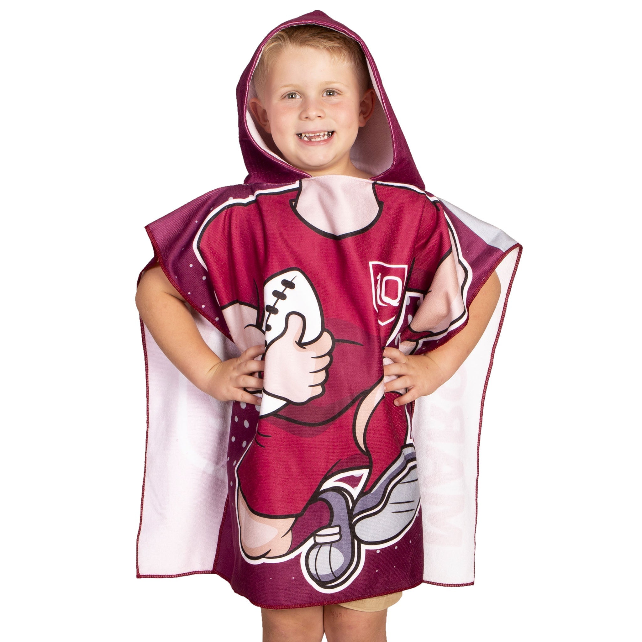 Maroon Broncos NRL Hooded Towel