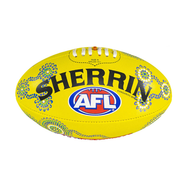 Sherrin Official AFL Synthetic Indigenous Football size 5